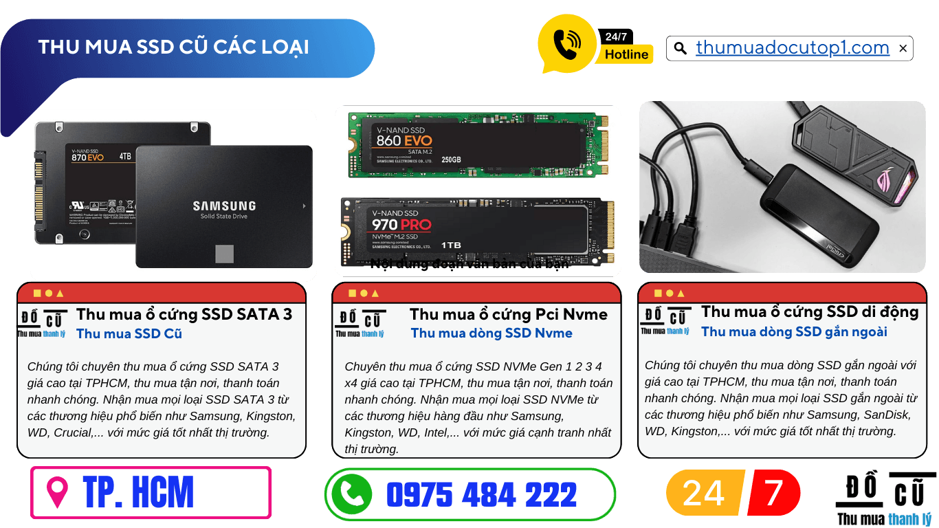 Thu Mua Ssd Cũ Giá Cao Tphcm || Thumuadocutop1.Com - 0975 484 222