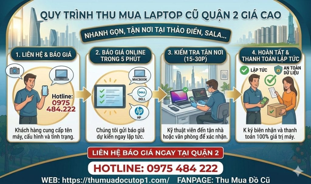 Dịch Vụ Thu Mua Laptop Cũ Quận 2 Tận Nơi Tại Thảo Điền, Sala - Thumuadocutop1.Com