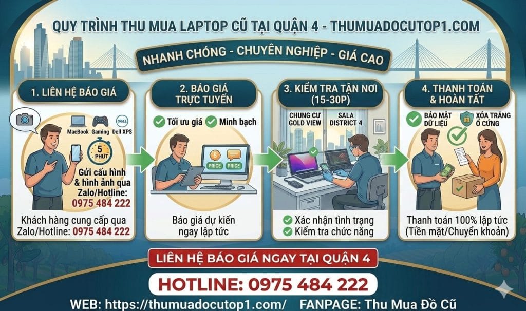 Thu Mua Laptop Cũ Quận 4 1 Thu Mua Laptop Cũ Quận 4 – Giải Pháp Thanh Lý Nhanh Chóng 0975 484 222