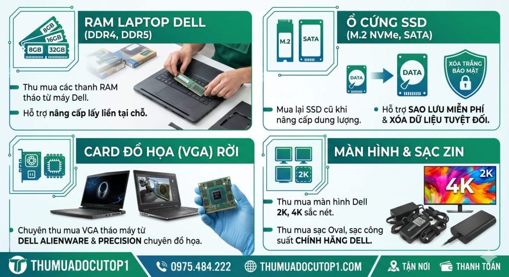 Bảng Giá Thu Mua Laptop Dell 2026 3 Thu Mua Ram Ssd Vga Laptop Dell Thao May Gia Cao