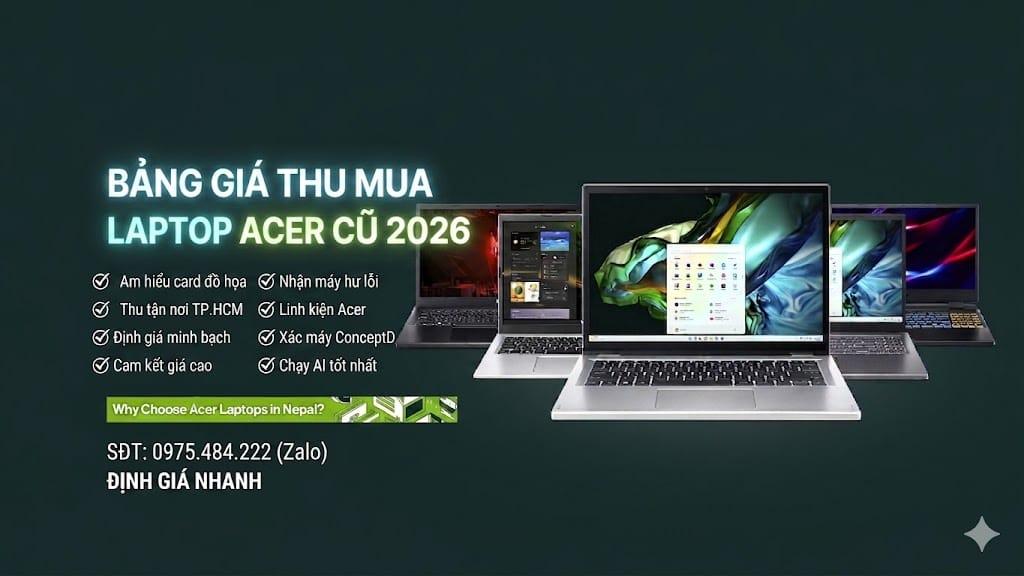 Bảng Giá Thu Mua Laptop Acer Cũ 2026 - Thu Tận Nơi Giá Cao 1 Bảng Giá Thu Mua Laptop Acer Cũ 2026 Giá Cao Tại Tp.hcm | Thumuadocutop1.Com (Chuyên Thu Mua Laptop Cũ)