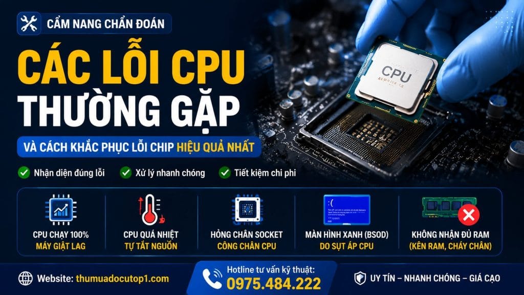 Cẩm Nang Chẩn Đoán Lỗi Cpu Thường Gặp Và Cách Khắc Phục Lỗi Chip Hiệu Quả Tại Nhà