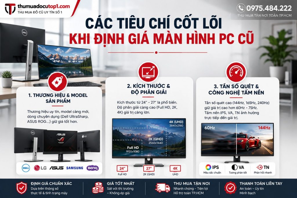 Thu Mua Màn Hình Dell Cũ | Tiêu Chí Định Giá Màn Hình Máy Tính Cũ Chính Xác