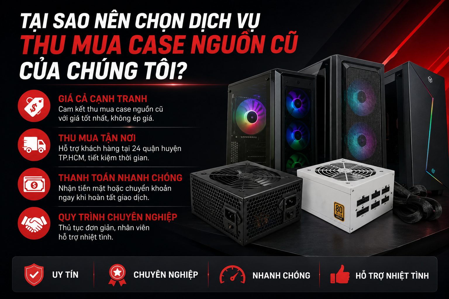Tại Sao Nên Chọn Dịch Vụ Thu Mua Case Nguồn Cũ Giá Cao Tại Tp.hcm – Thu Mua Tận Nơi, Thanh Toán Nhanh, Quy Trình Chuyên Nghiệp