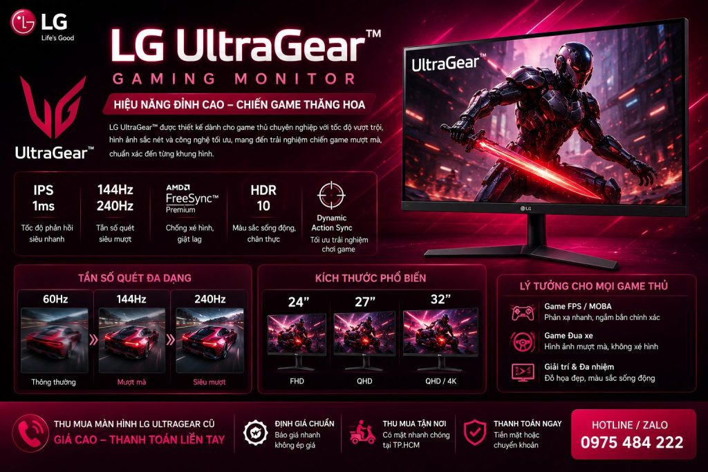 Chuyên Thu Mua Màn Hình Lg Cũ Giá Cao, Uy Tín Hàng Đầu Tp.hcm. Nhận Định Giá Màn Hình Lg Ultragear Cũ, Ips Văn Phòng, Màn Lỗi Sọc Tận Nơi. Báo Giá Ngay Sau 5 Phút!