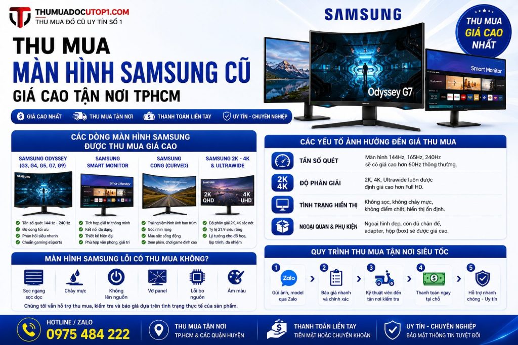 Thu Mua Màn Hình Samsung Cũ Giá Cao Tận Nơi Tại Tphcm