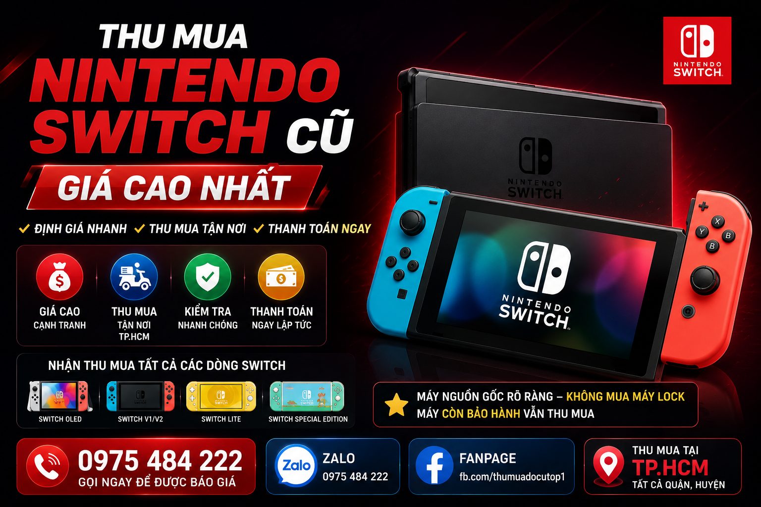Thu Mua Nintendo Switch Cũ Thu Mua Nintendo Switch Oled Switch Lite Switch V2 Cũ Giá Cao