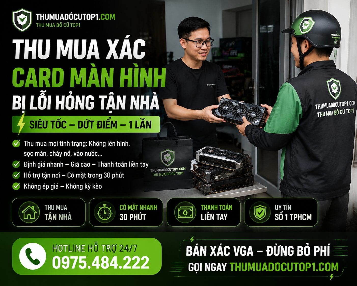 Thương Hiệu Thumuadocutop1.Com Chuyên Thu Mua Vga Cũ Lỗi Hỏng Giá Cao Tận Nhà Tại Tphcm
