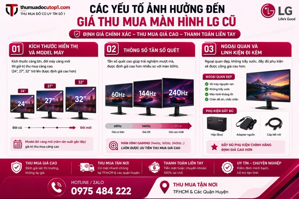 Các Yếu Tố Ảnh Hưởng Đến Giá Thu Mua Màn Hình Lg Cũ