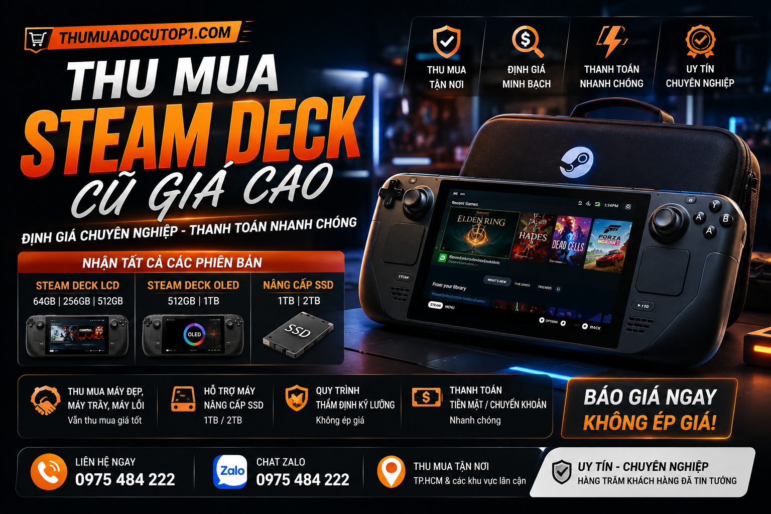 Thu Mua Steam Deck Cũ Giá Cao Tại Tp.hcm